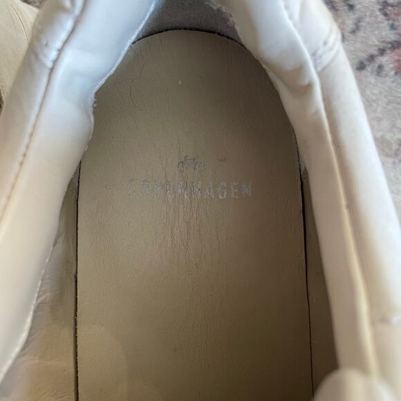 Copenhagen Studios EU 36 Suede-Leather Panelled Chunky Designer Sneakers White - Picture 5 of 9